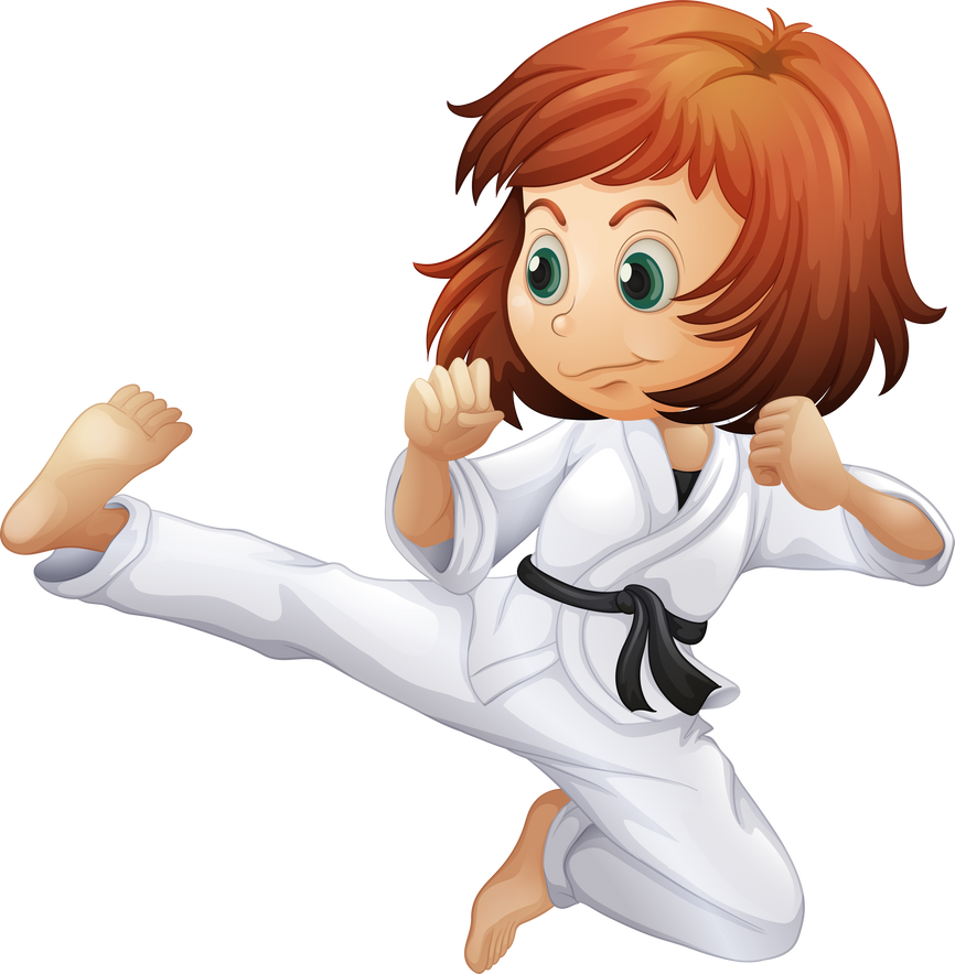 Girl Doing Karate